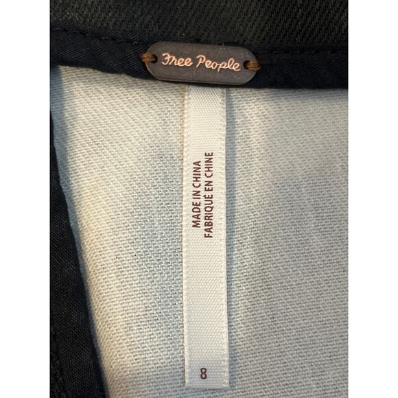 Free People Modern Femme Novelty Black Brown Mini Skirt Size 8 - Picture 4 of 7